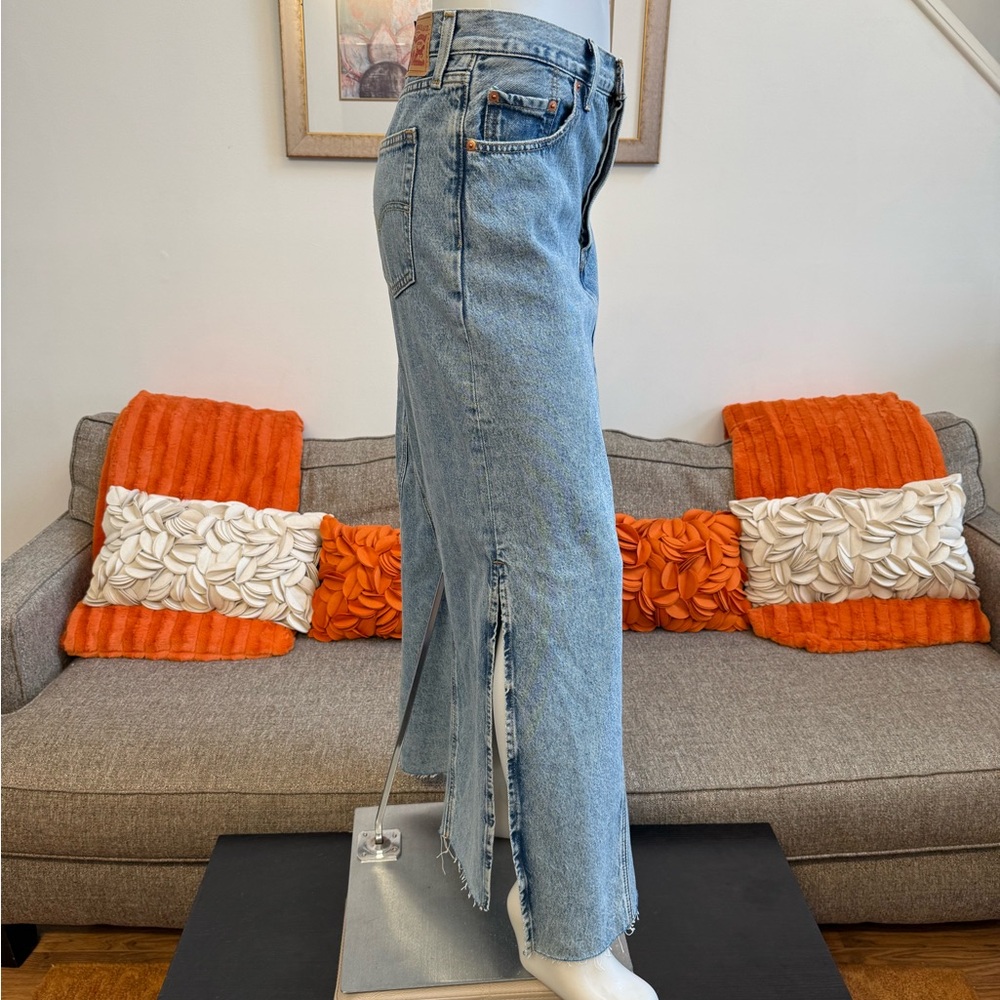 ❣️🆕Levi's Cotton Iconic Side-Slit Maxi Denim Skirt❣️ - Picture 7 of 12